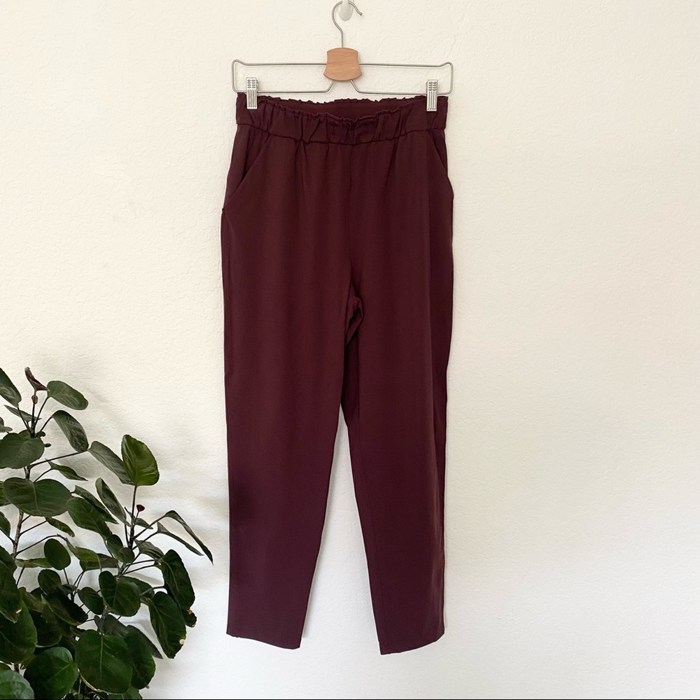 Lululemon keep moving pants, Cassis color, full length